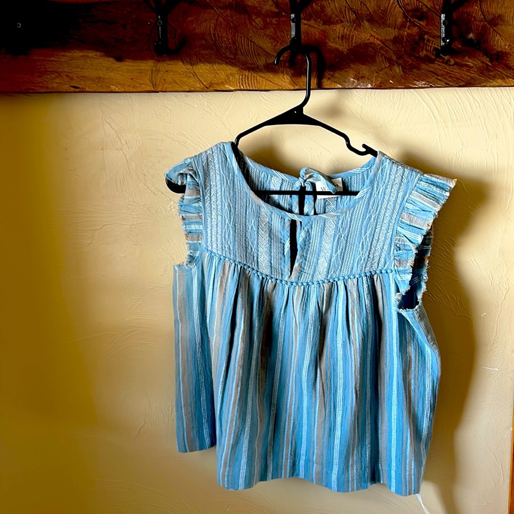 Wrap London Blue Striped Blouse